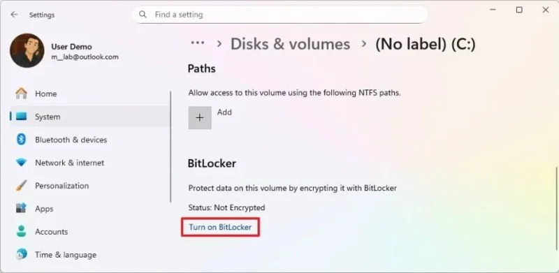 Як видалити ключ відновлення BitLocker з облікового запису Microsoft у Windows 11