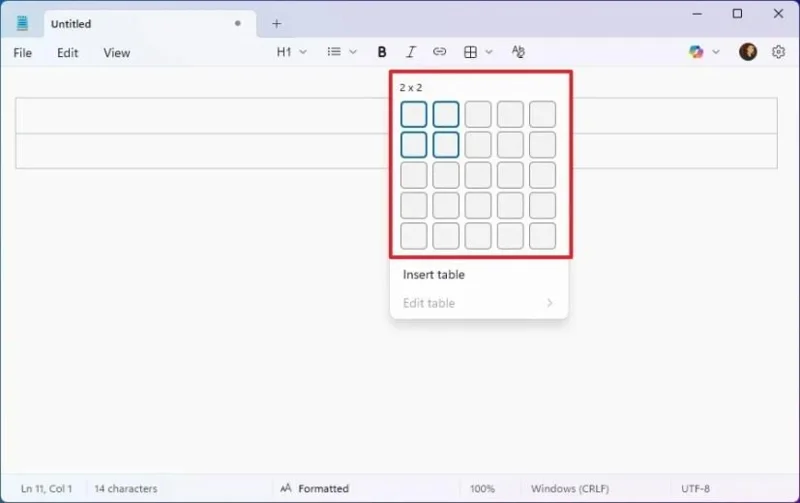 Як створити таблиці в Блокноті для Windows 11