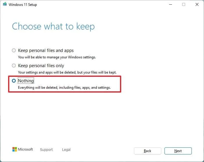 Atlikite švarų „Windows 11 23H2“ diegimą