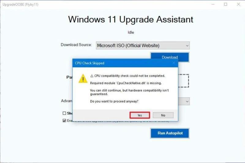 Kaip naudoti „FlyOOBE“ norint atnaujinti į „Windows 11“ nepalaikomame procesoriuje