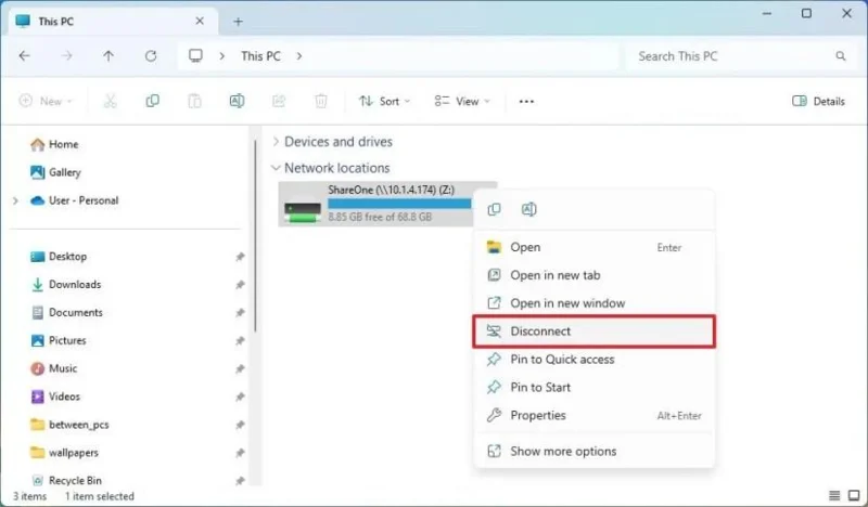 Kaip susieti tinklo diską sistemoje „Windows 11“