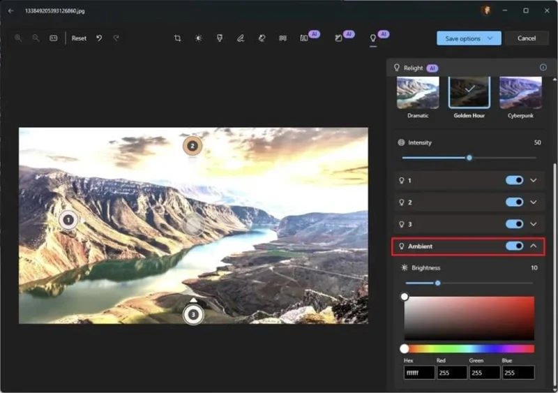 Що таке програма «Пересвітлення на фотографіях» і як її використовувати у Windows 11? Пояснення інструменту для роботи зі штучним інтелектом у зображенні.