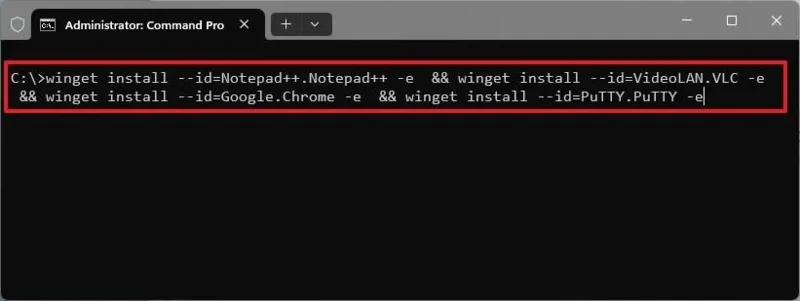 Как да инсталирате групово приложения с помощта на winget в Windows 11