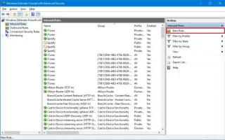 Ako otvoriť port brány firewall v systéme Windows 10