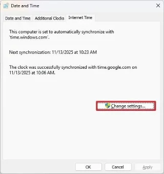 Kaip pakeisti laiko serverį sistemoje „Windows 11“
