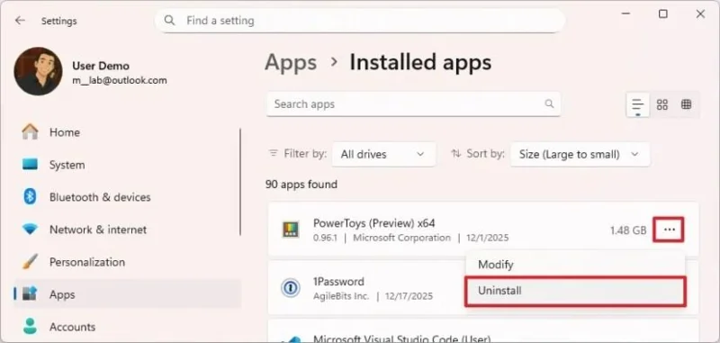 Kaip atlaisvinti vietos saugykloje sistemoje „Windows 11“