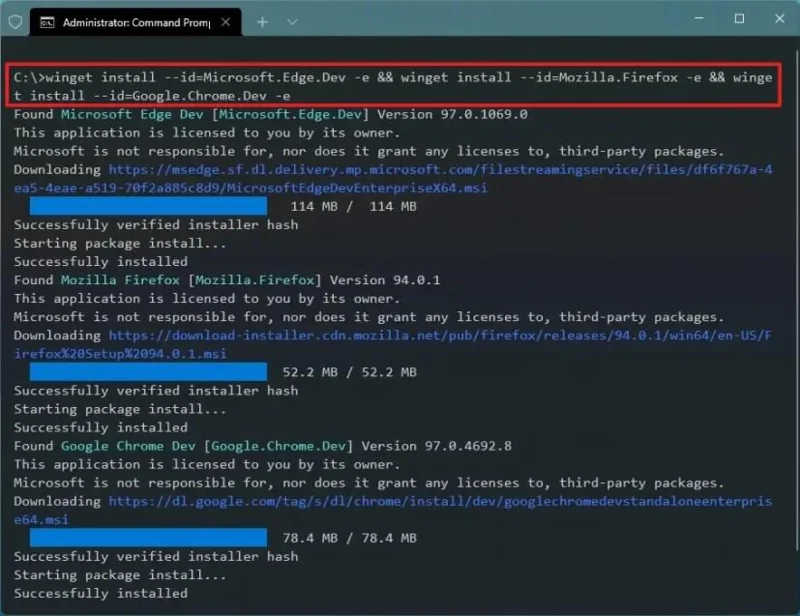 Как да инсталирате групово приложения с помощта на winget в Windows 11