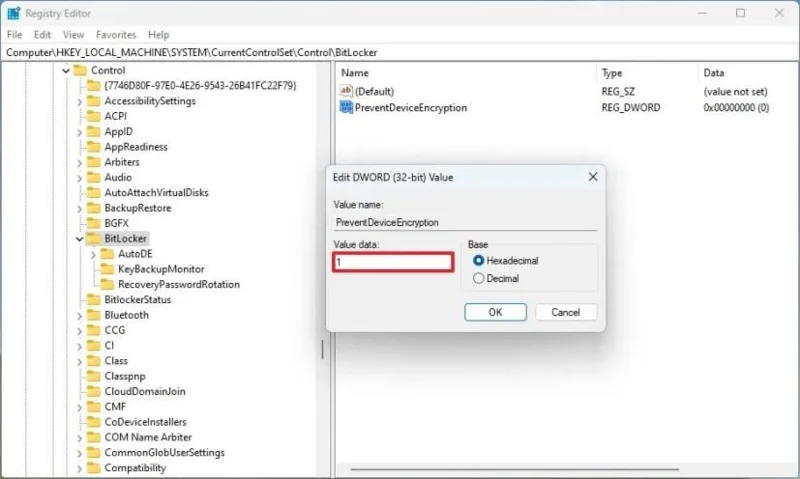Kaip sustabdyti automatinį „BitLocker“ įrenginių šifravimą diegiant „Windows 11“