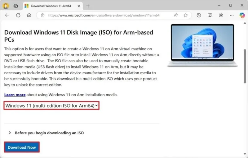 Kaip atsisiųsti ISO failą iš „Windows 11“