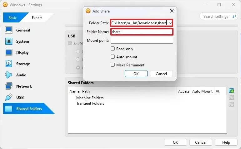 Як створити спільну папку для віртуальної машини на VirtualBox