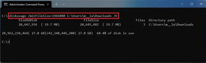 Kaip pamatyti, kas užima vietos diske sistemoje „Windows 11“