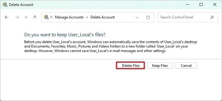 Sådan sletter du brugerkonti i Windows 11