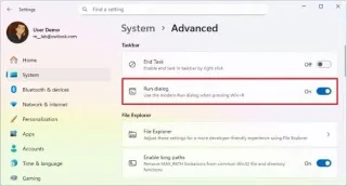 Как да активирате нов дизайн на диалоговия прозорец „Изпълнение“ в Windows 11