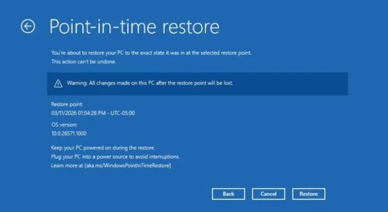 26300.8068 (KB5079464) versija, skirta „Windows 11 26H2“, pagerina išskleidimo funkciją ir sąranką (kūrėjams)