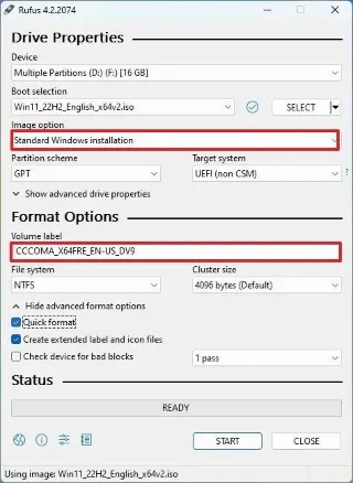 Kaip sukurti paleidžiamą USB atmintinę, skirtą „Windows 11“, naudojant „Rufus“ (2026 m.)