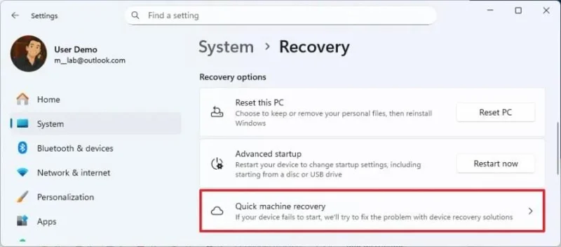 Kaip įjungti greitąjį kompiuterio atkūrimą, kad būtų išspręstos įkrovos problemos sistemoje „Windows 11“