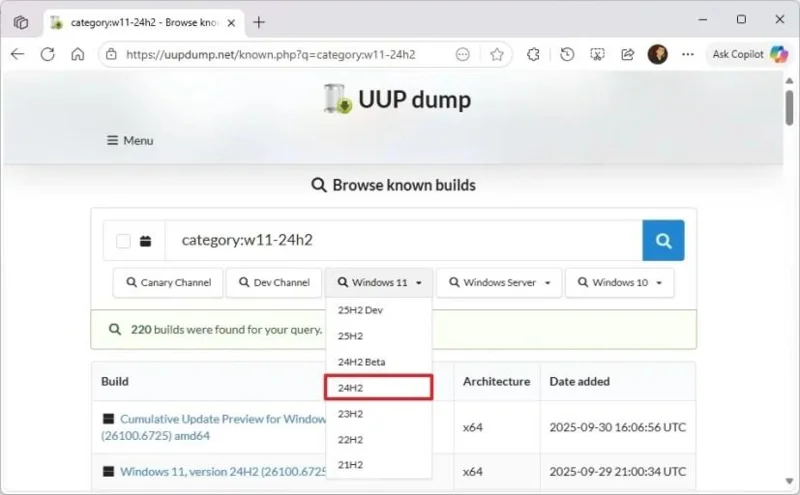 Як завантажити ISO-файл Windows 11 24H2 після випусків 25H2