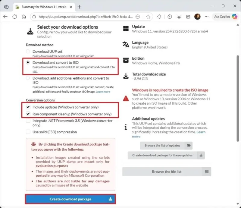 Kaip atsisiųsti „Windows 11 25H2 ISO“ failą, skirtą „arm64“ ir „Copilot+“ kompiuteriams