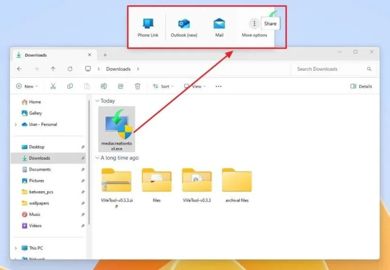 „Windows 11“ 26120.3671 versijos beta kanale atlikti užduočių juostos, QMR, bendrinimo ir dirbtinio intelekto pakeitimai