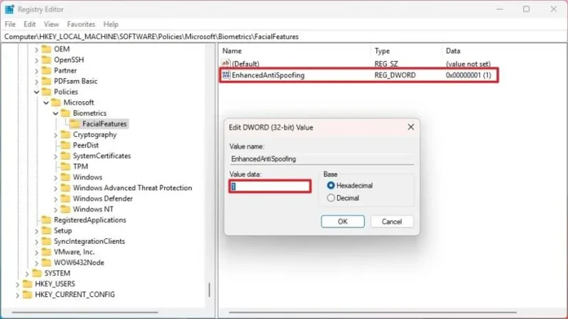 Kaip įjungti apsaugą nuo klastojimo „Windows Hello Face“ sistemoje „Windows 11“