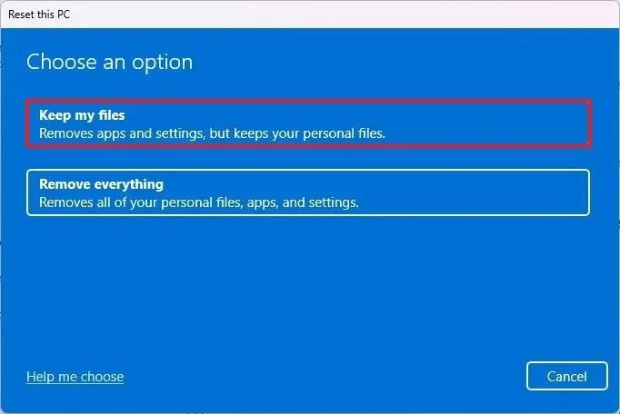 Kaip iš naujo įdiegti „Windows 11“ neprarandant failų