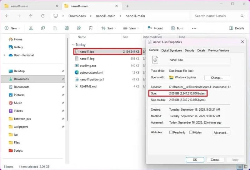 Jak použít Nano11 Builder k vytvoření zjednodušeného ISO souboru Windows 11
