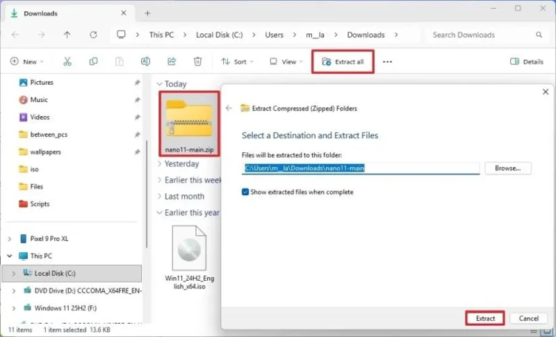 Jak použít Nano11 Builder k vytvoření zjednodušeného ISO souboru Windows 11
