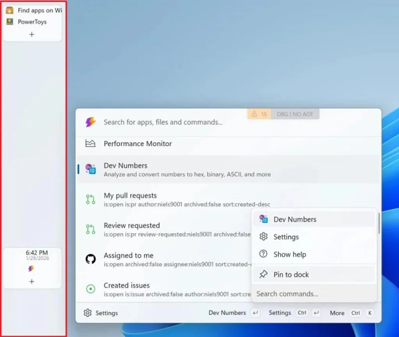 Microsoft zkoumá možnost přidání horního panelu nabídek do Windows 11 prostřednictvím PowerToys