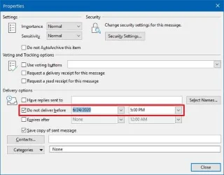Як запланувати електронну пошту в додатку Outlook