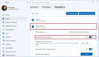 Kaip įjungti automatinę super skiriamąją gebą sistemoje „Windows 11“
