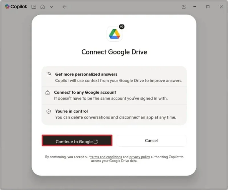 Як підключити Copilot до Gmail, OneDrive та інших служб у Windows 11