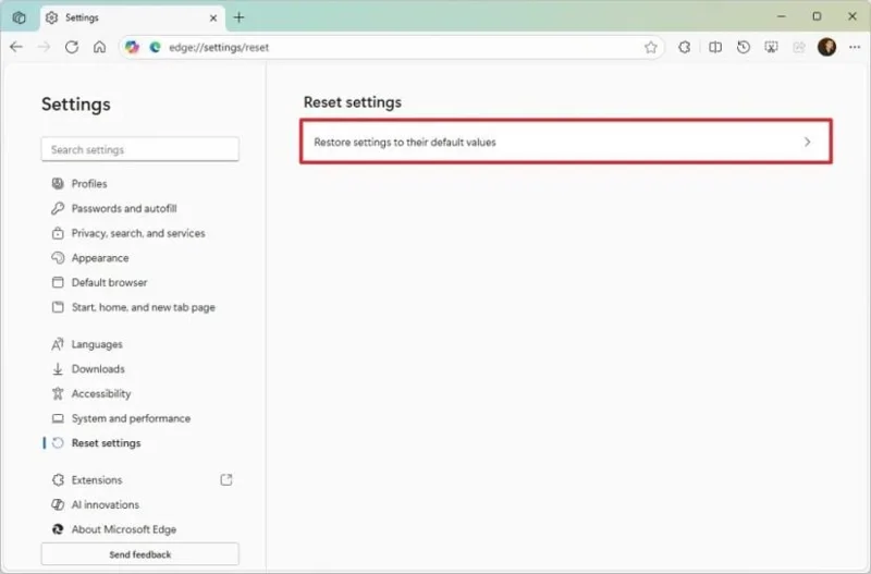 Як скинути налаштування до значень за замовчуванням у Microsoft Edge