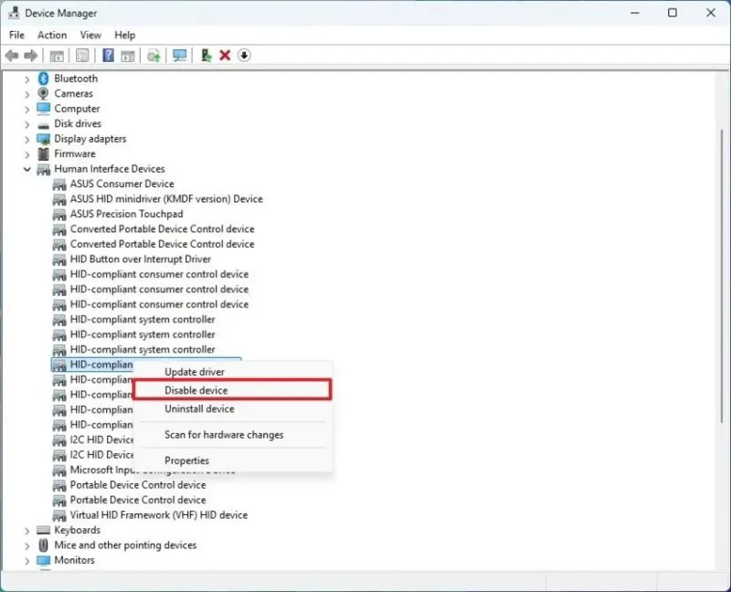 Як вимкнути сенсорний екран у Windows 11