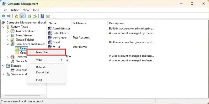Kaip sukurti vietinę paskyrą sistemoje „Windows 11“