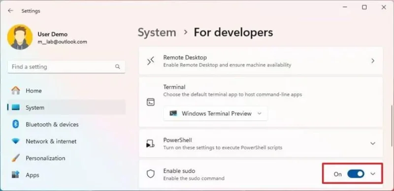 Kaip įjungti „Sudo“ sistemoje „Windows 11“