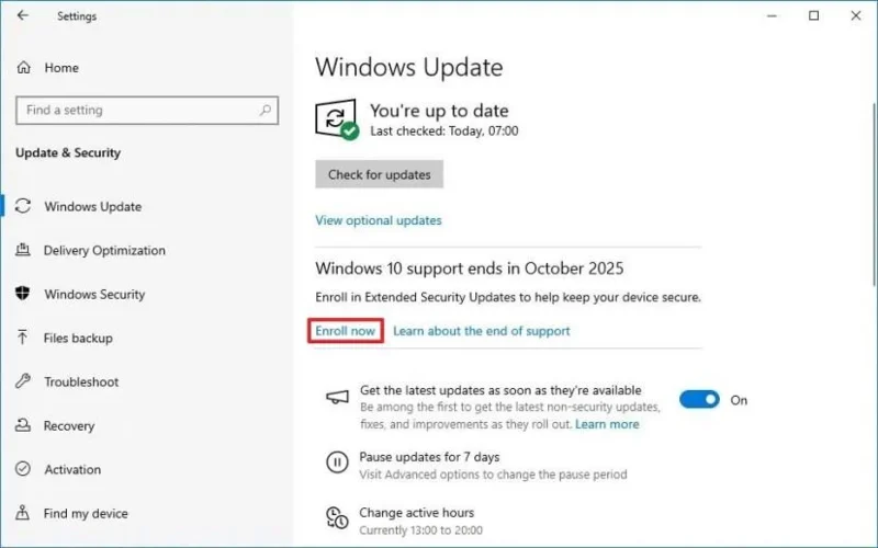 Kaip užsiregistruoti norint gauti nemokamus išplėstinius saugos naujinimus (ESU) pasibaigus „Windows 10“ palaikymui