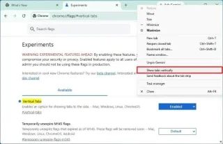 Slik (tvinger du) aktivering av vertikale faner i Chrome for Windows 11